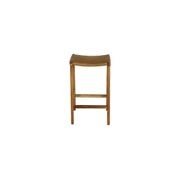 Maya Counter Stool Flat Leather - Tan gallery detail image