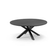 Cove Round Cross Leg Dining Table 140cm | Charcoal gallery detail image