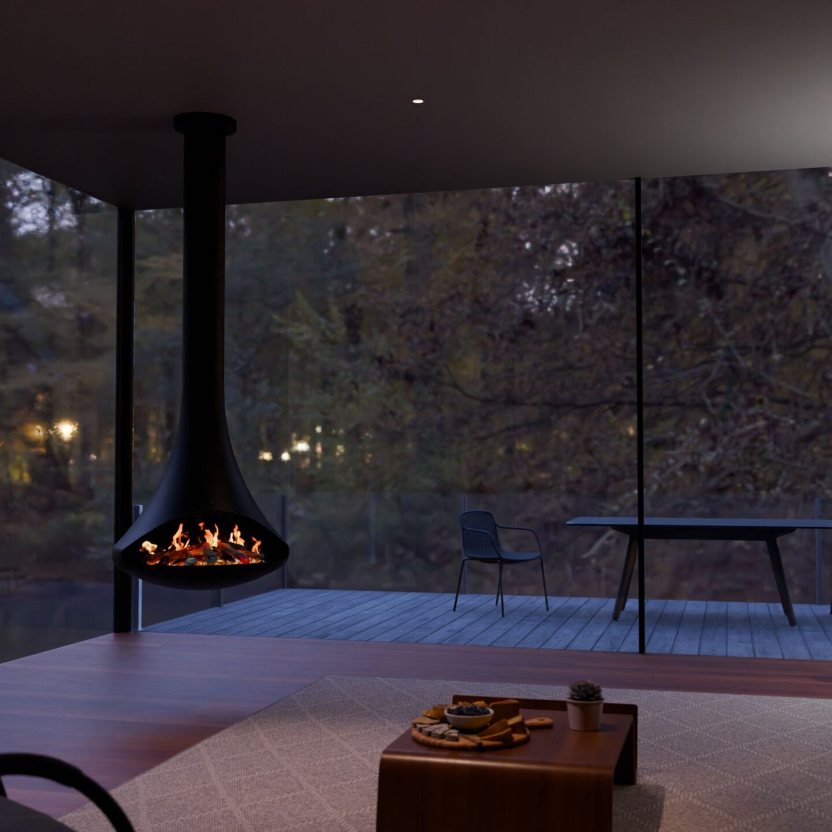 Visionline Emberglow Cove suspended Electric fire gallery detail image