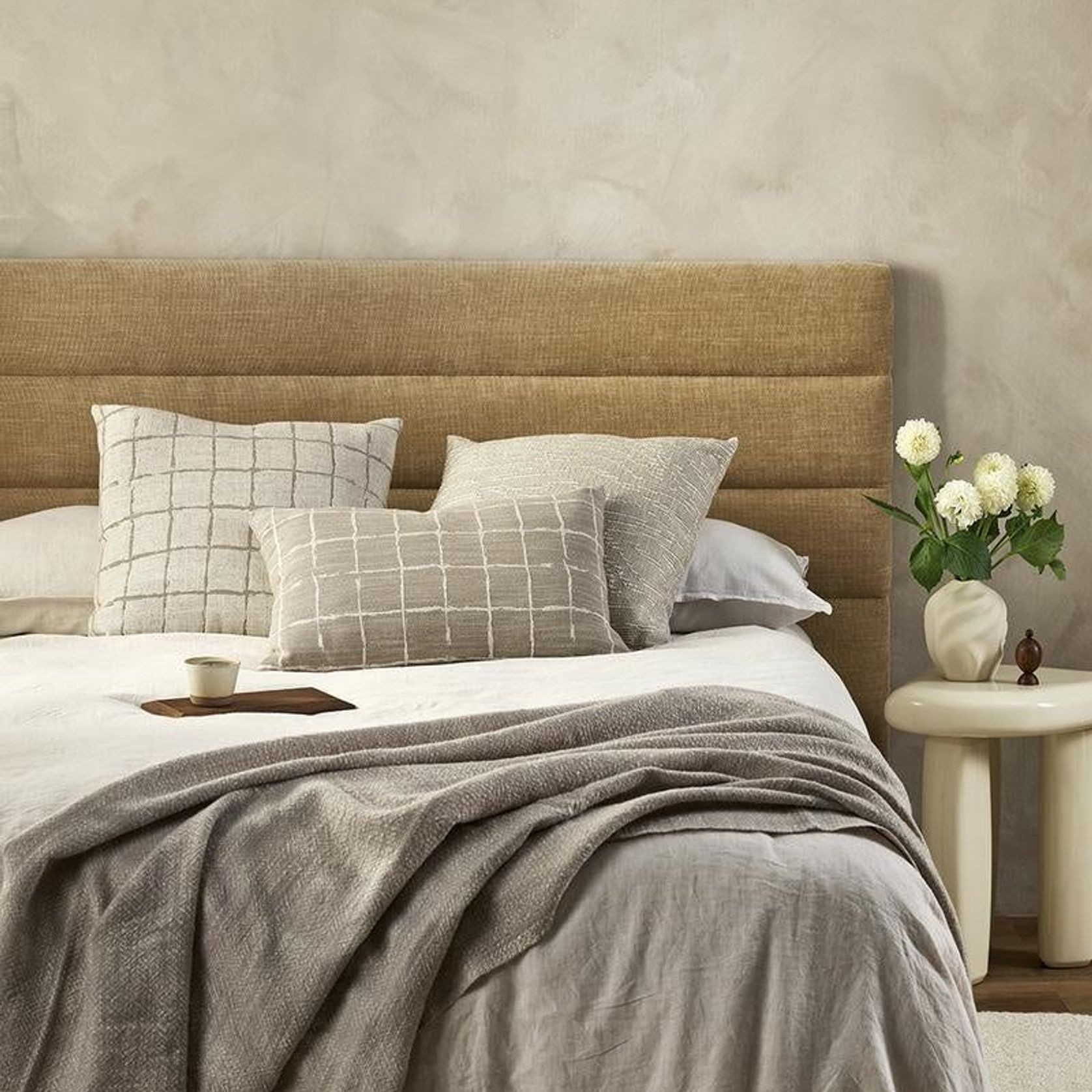 Baya Alder Cushion - Oat | 55 x 55cm gallery detail image