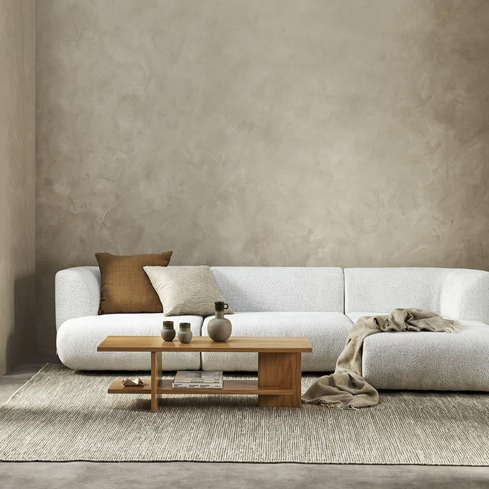 Baya Alder Cushion - Oat | 55 x 55cm gallery detail image