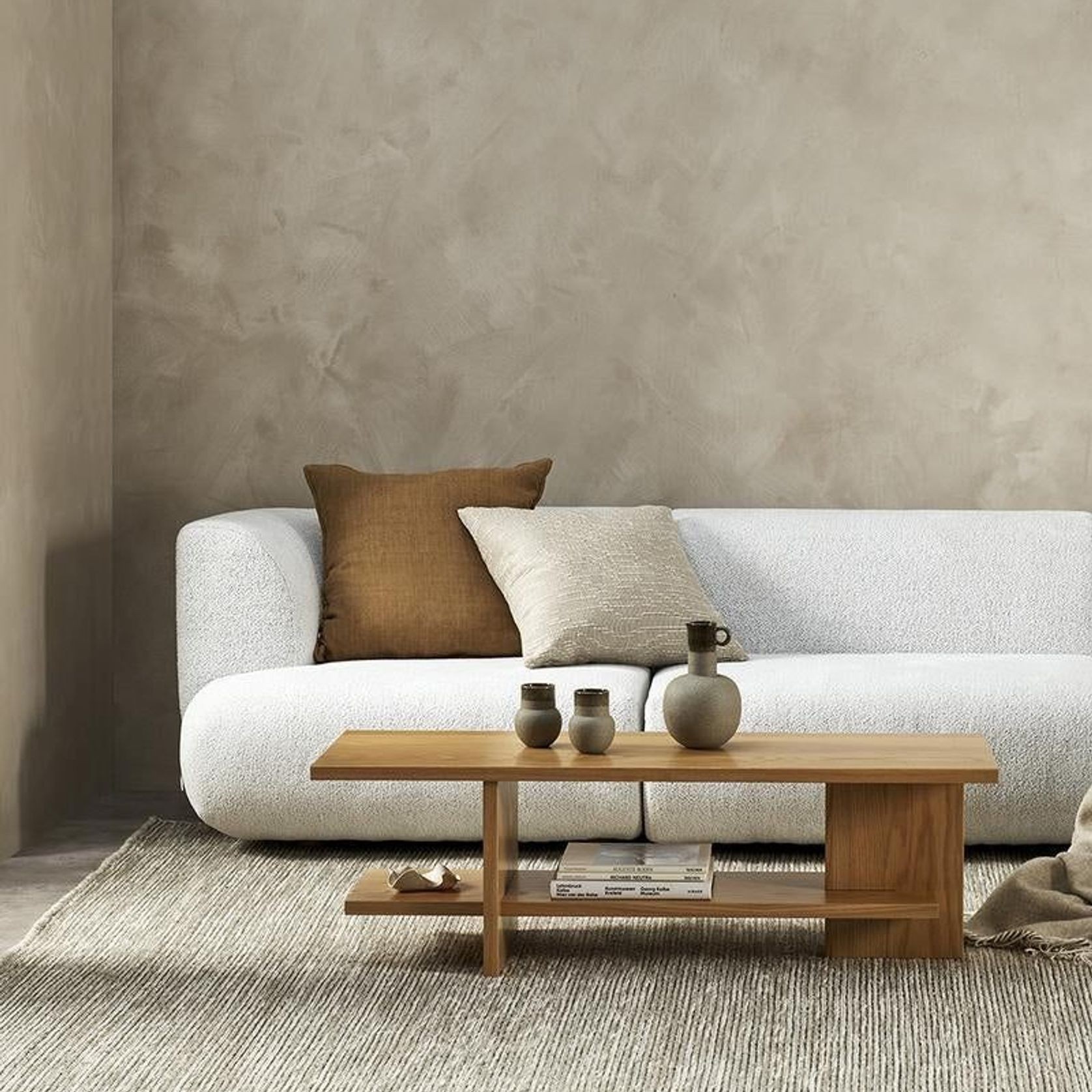 Baya Alder Cushion - Oat | 55 x 55cm gallery detail image