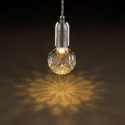 Clear Crystal Bulb Pendant - Polished Chrome gallery detail image