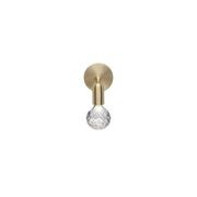 Clear Crystal Bulb Wall Lamp - Brushed Brass gallery detail image