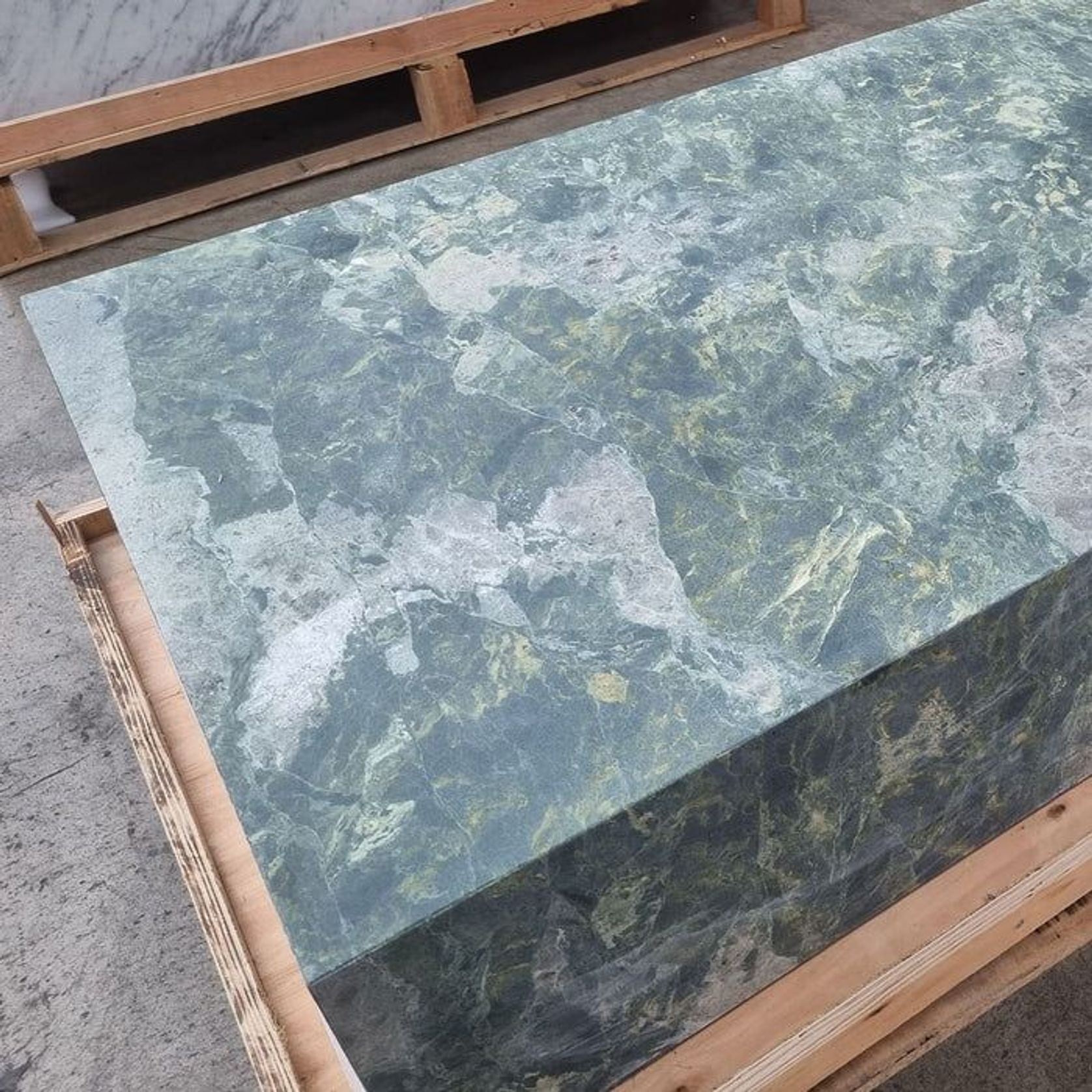 Block Coffee Table - Green Marble - Large | Natural Stone Co. gallery detail image
