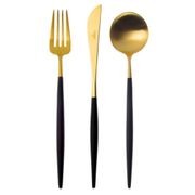 Goa Black & Matt Gold 58 Piece Cutlery Set gallery detail image