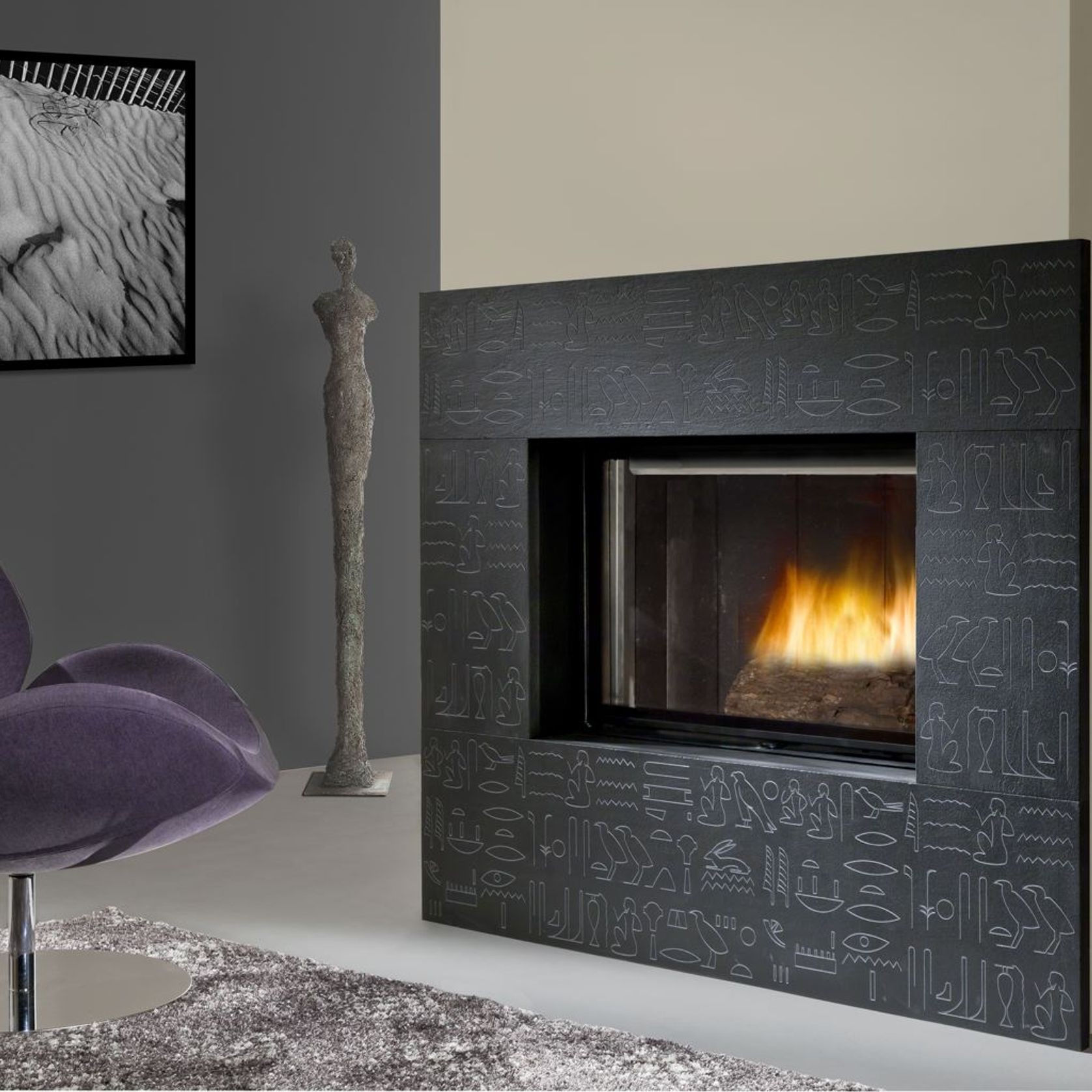 Cheminee Chazelles Designer D1200 Wood Fireplace gallery detail image