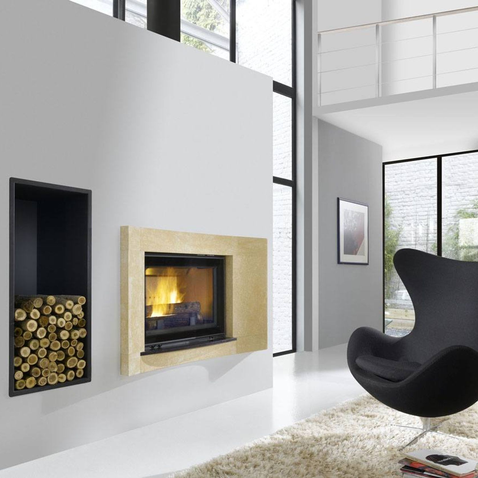Cheminee Chazelles Designer D1200 Wood Fireplace gallery detail image