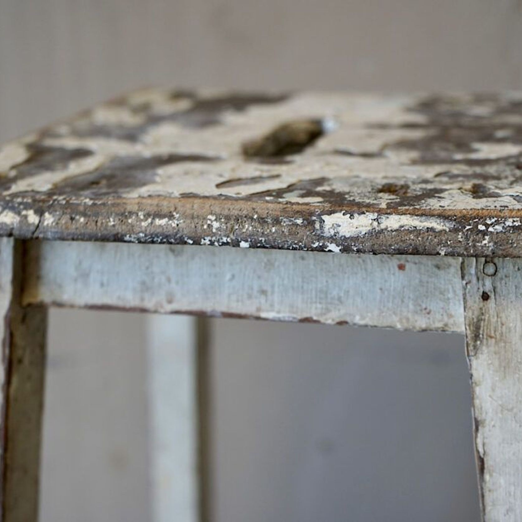 French Rustic Painted Stool gallery detail image