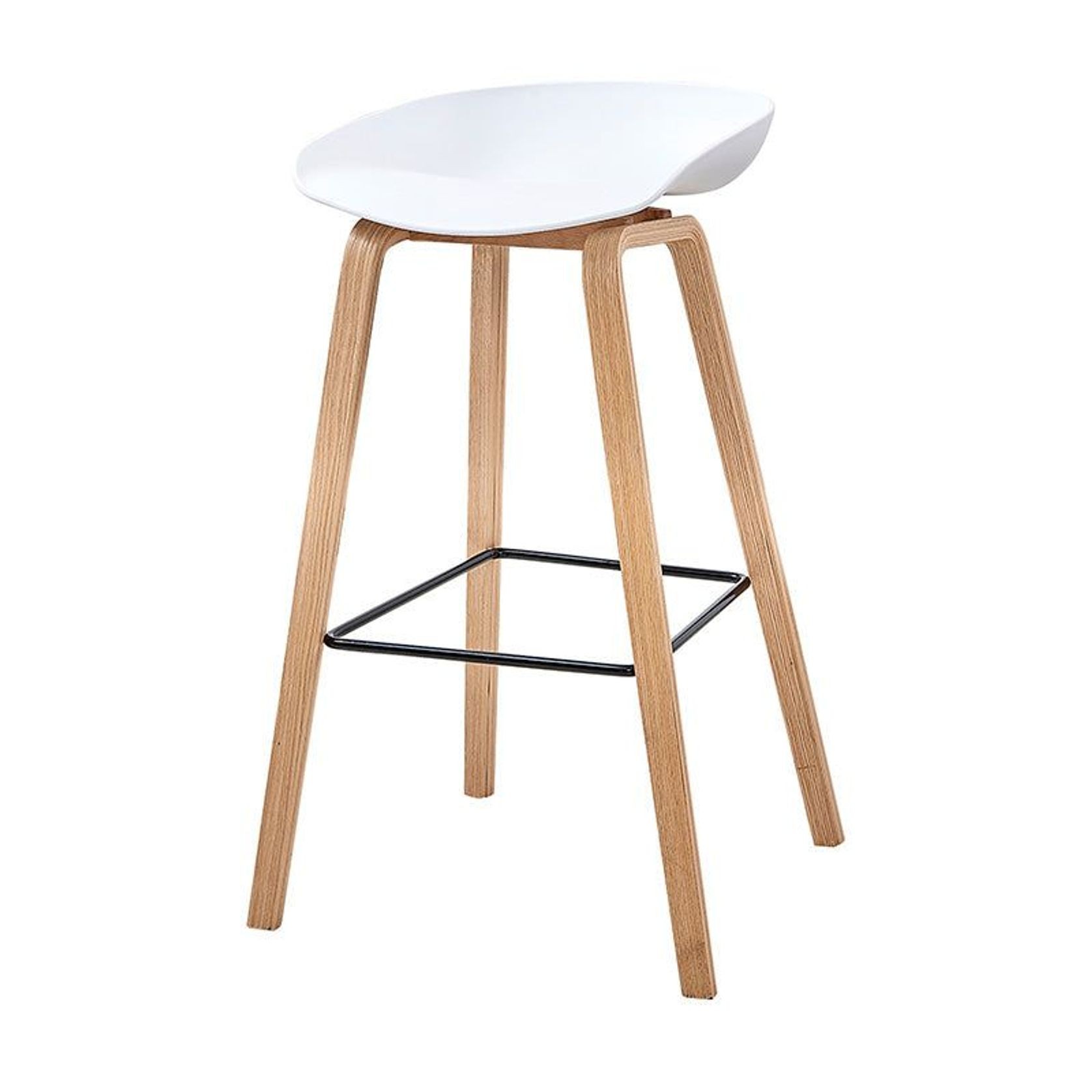 NORTE Bar Stool - Natural & White gallery detail image