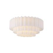 Odelle Collection - Flush Mount Chandelier - White & Chrome - W:80cm gallery detail image