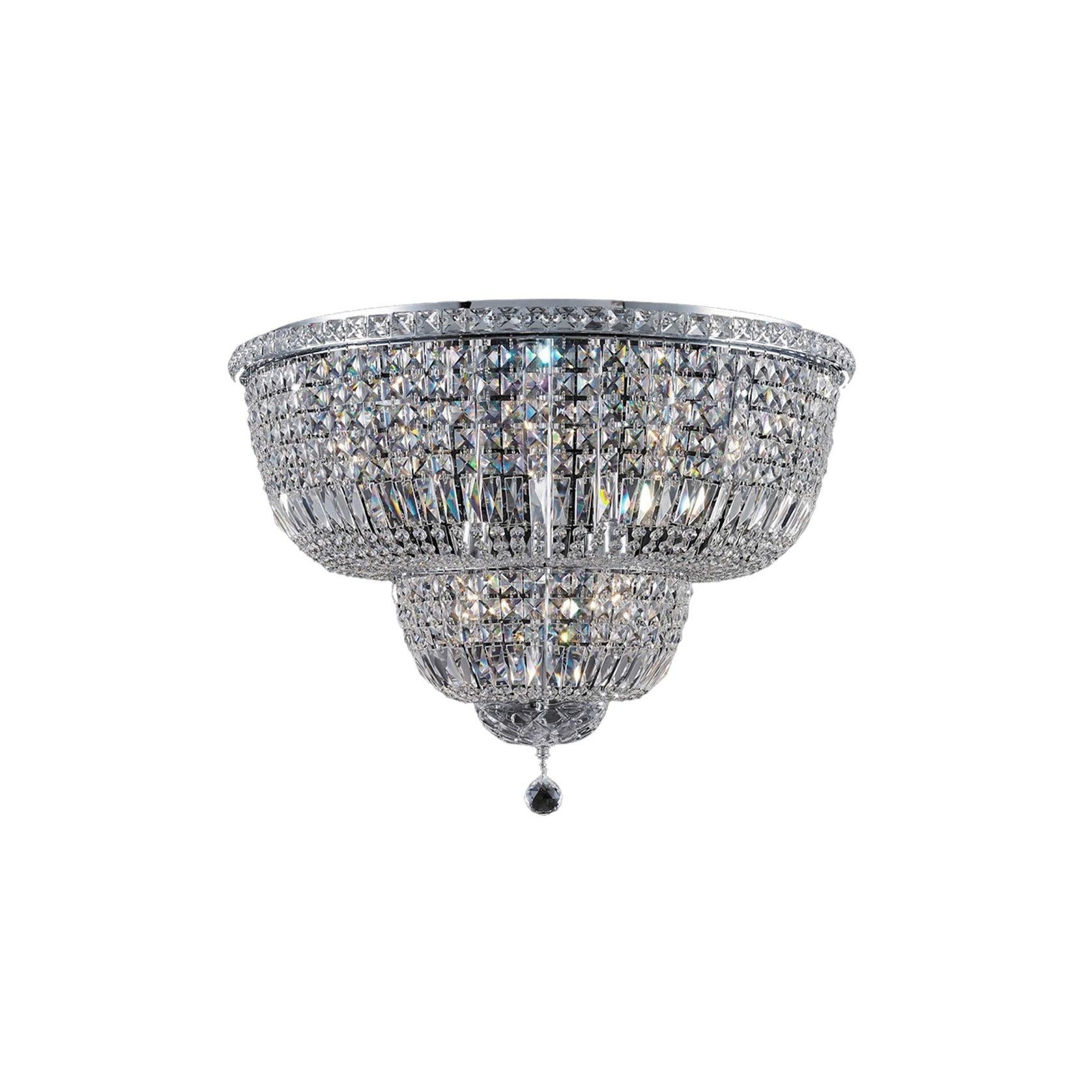 Empress Flush Mount Basket Chandelier - Chrome - W:70cm gallery detail image