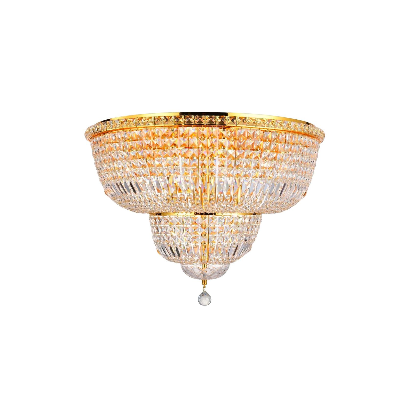 Empress Flush Mount Basket Chandelier - Gold - W:70cm gallery detail image