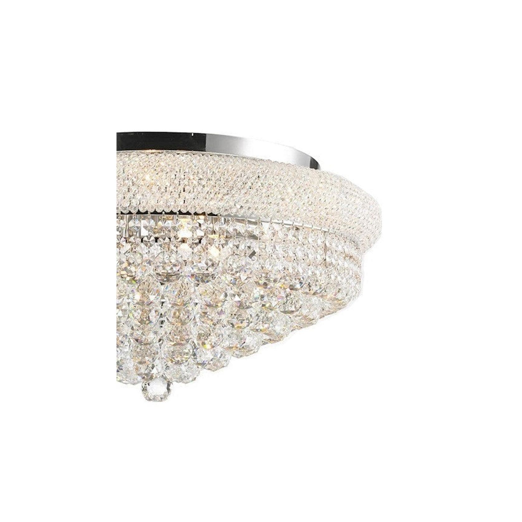 Royal Empress Flush Mount Basket Chandelier - Chrome - W:60cm gallery detail image