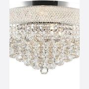 Royal Empress Flush Mount Basket Chandelier - Chrome - W:60cm gallery detail image