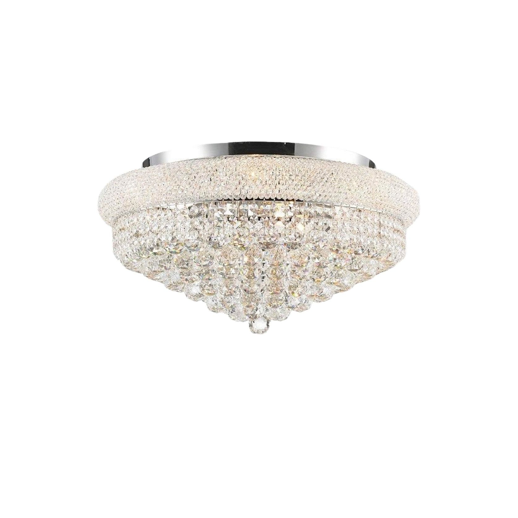Royal Empress Flush Mount Basket Chandelier - Chrome - W:60cm gallery detail image