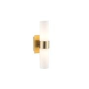 Provincial Collection Wall Sconce - Frosted Glass - Brass Finish - H:25cm gallery detail image