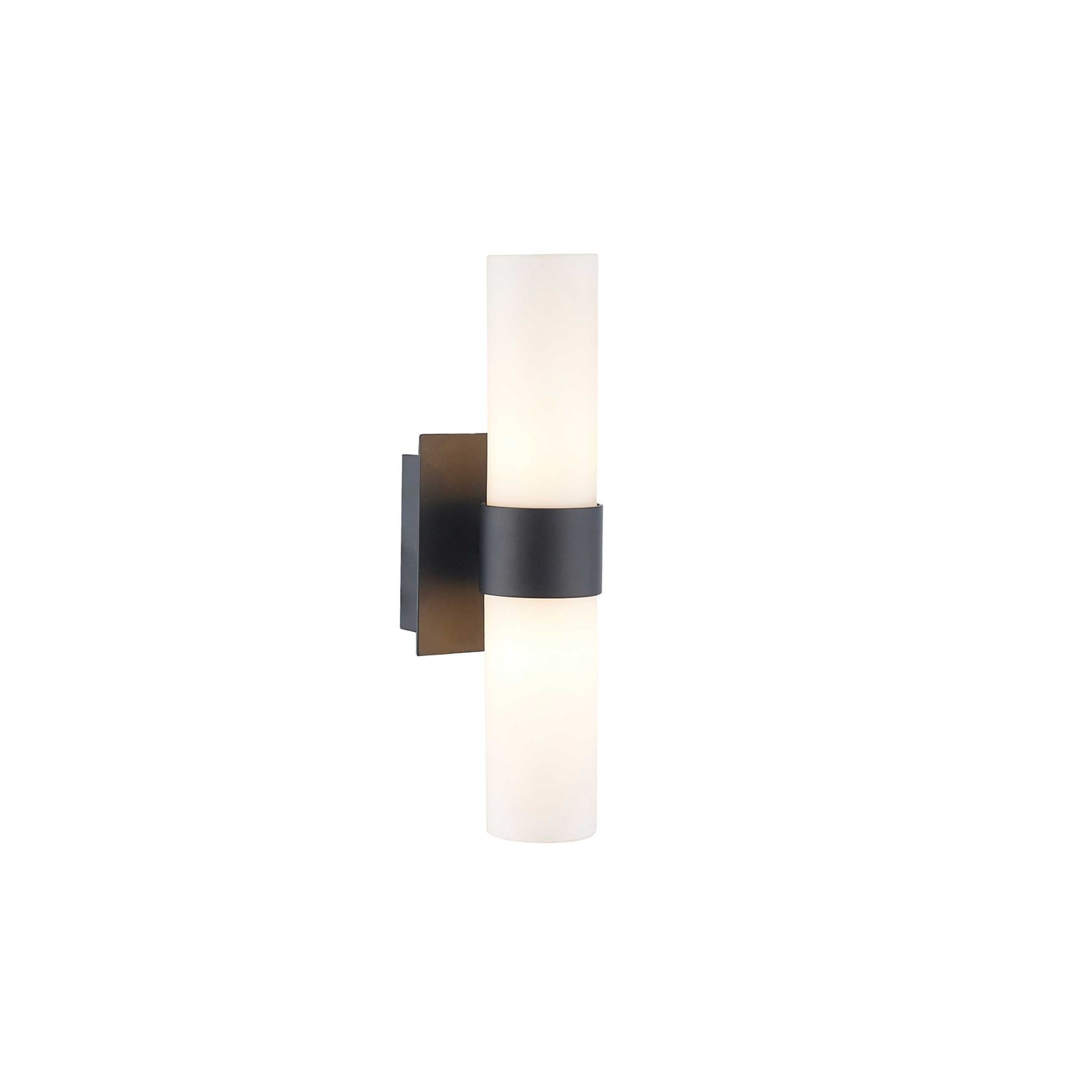Provincial Collection Wall Sconce - Frosted Glass - Matte Black - H:25cm gallery detail image