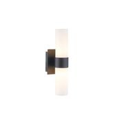 Provincial Collection Wall Sconce - Frosted Glass - Matte Black - H:25cm gallery detail image