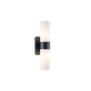 Provincial Collection Wall Sconce - Frosted Glass - Matte Black - H:44cm gallery detail image
