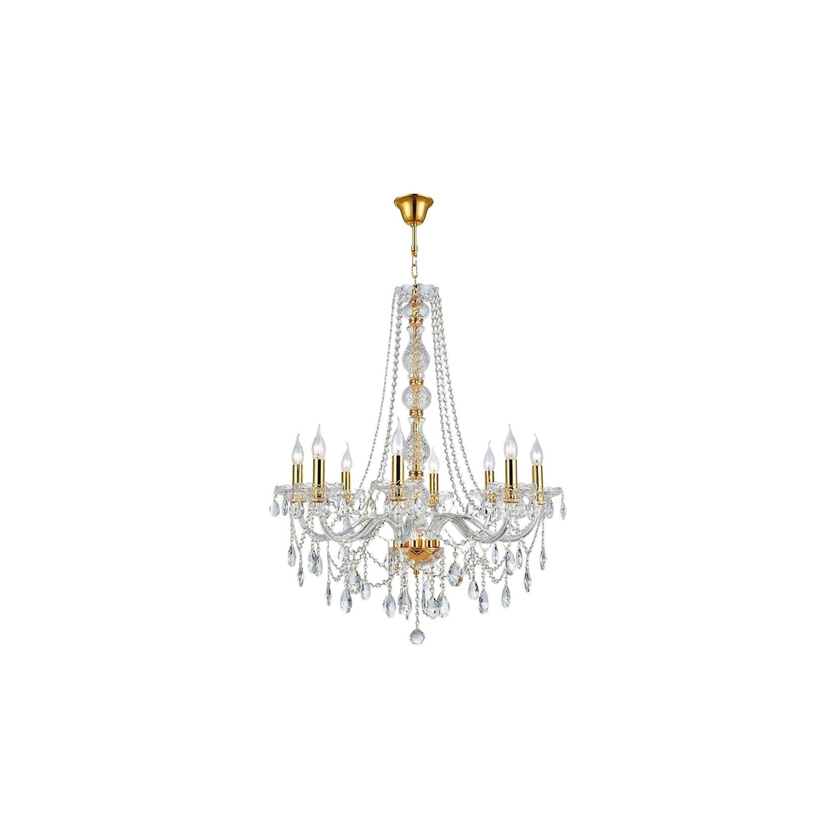 Bohemian Elegance 8 Light Crystal Chandelier- GOLD gallery detail image