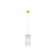 Modular Single Light Pendant - Round - Gold Fixtures - H:25cm gallery detail image