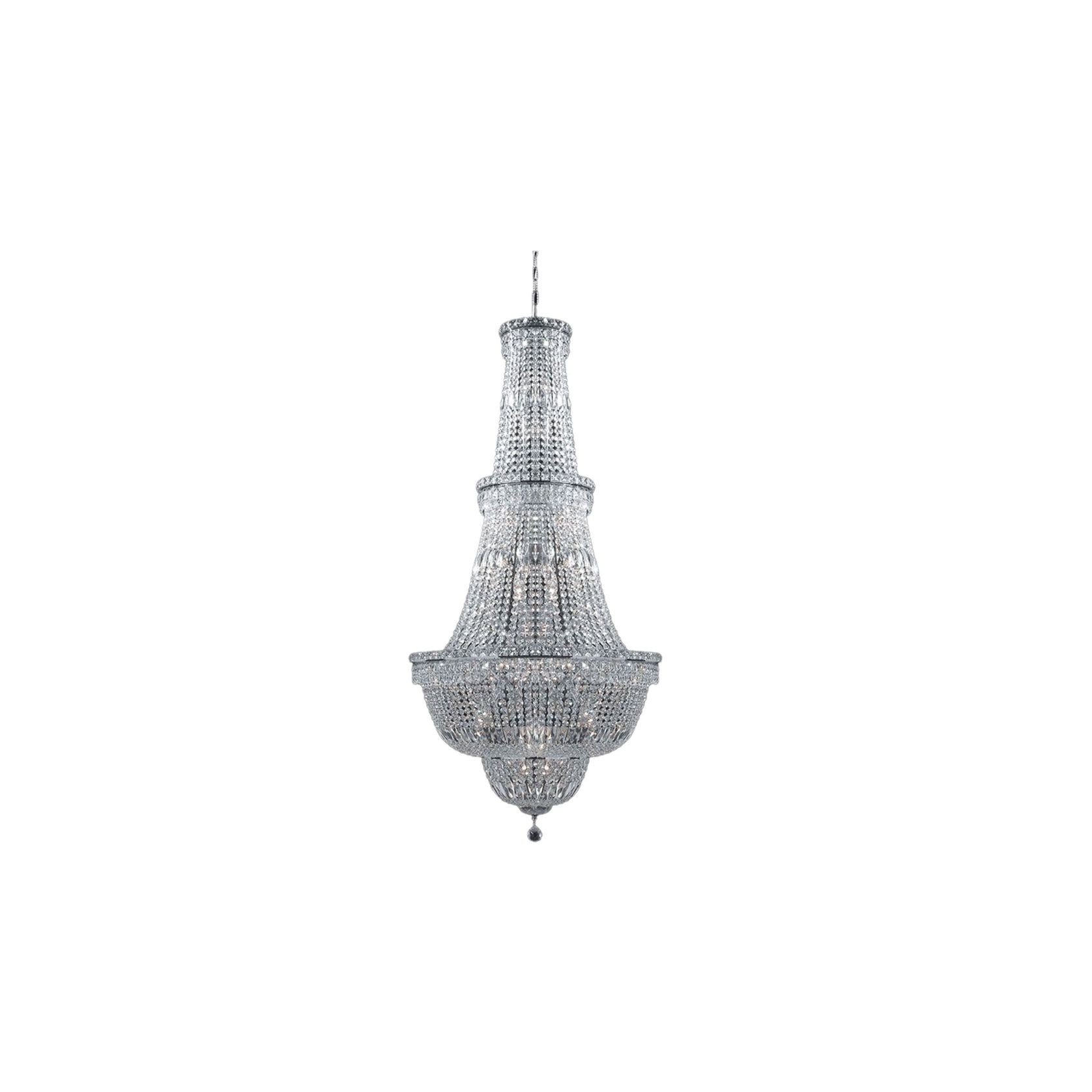 Empress Large Crystal Basket Chandelier - Chrome - 34 lights gallery detail image