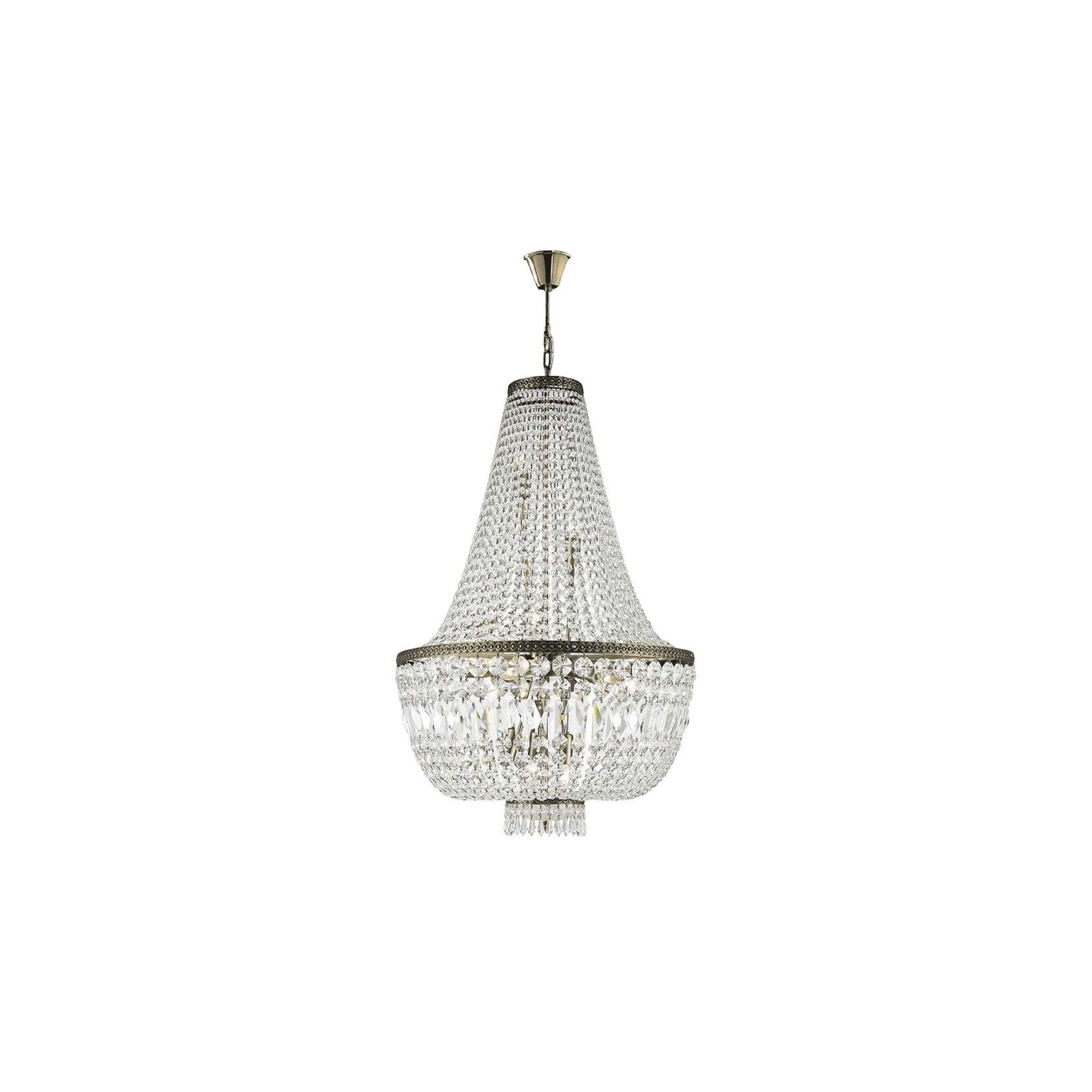French Basket Chandelier - Antique Bronze - 12 Light gallery detail image