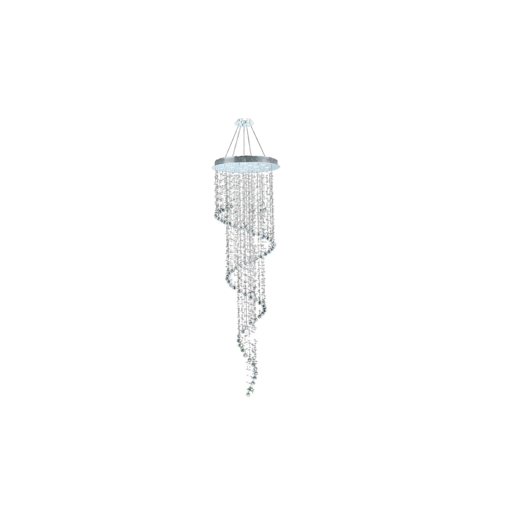 Contemporary Spiral LED Chandelier - W:70cm H:240cm - Chrome gallery detail image