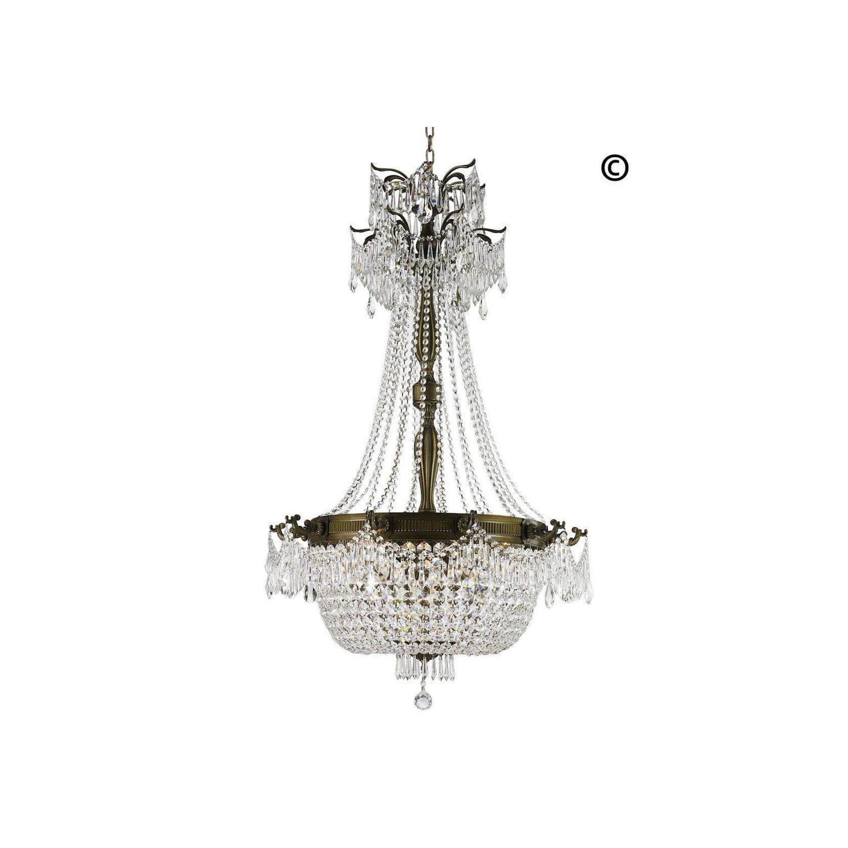 Regency Basket Chandelier - Antique Bronze Style - W:75cm H:125cm gallery detail image