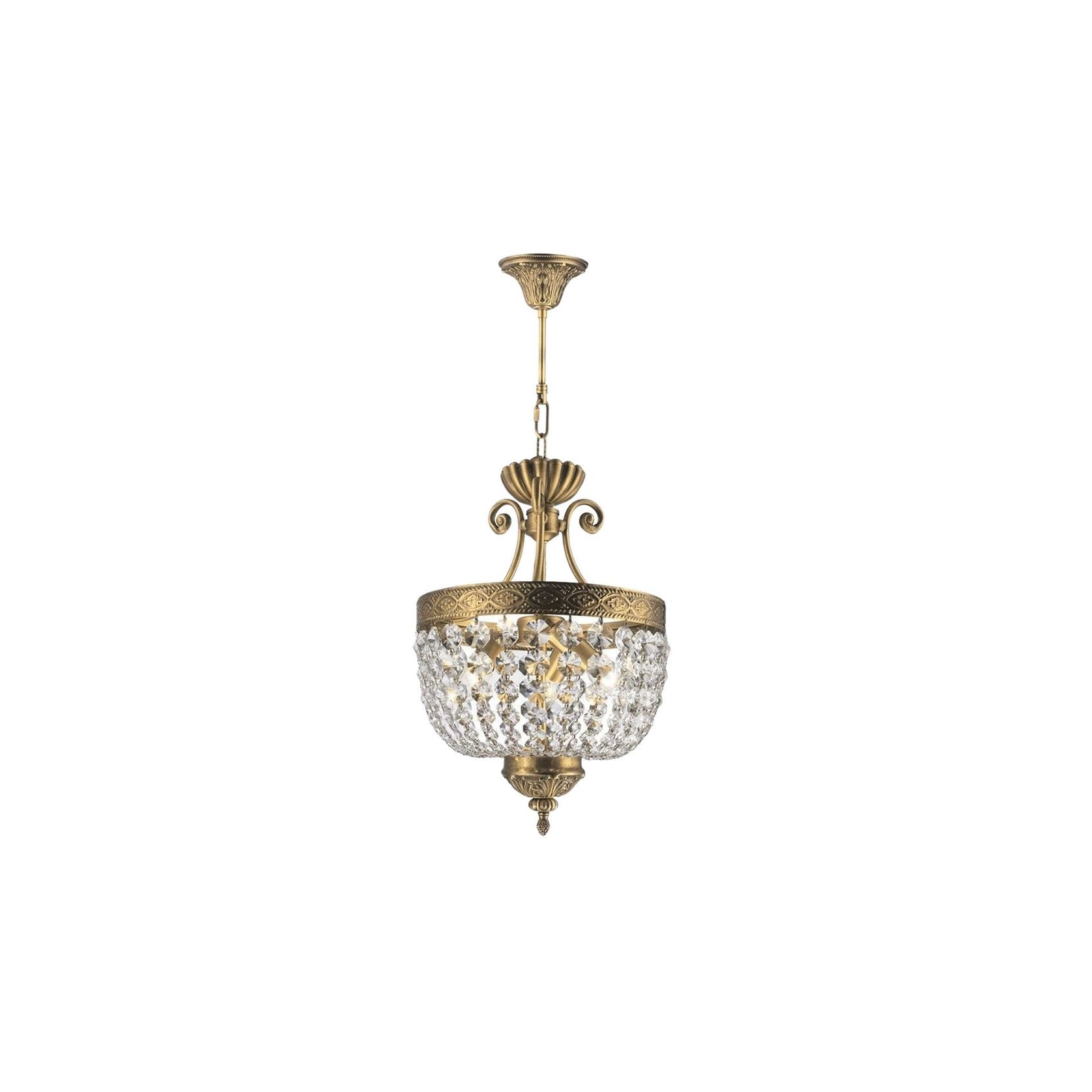 Florence Basket Chandelier - Solid Brass Finish - W:30cm gallery detail image