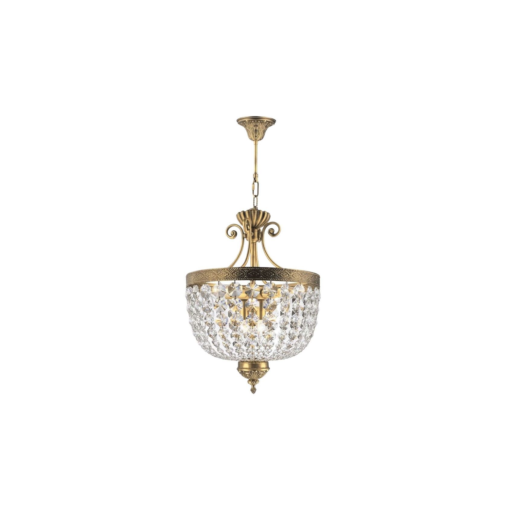 Florence Basket Chandelier - Solid Brass Finish- W:40cm gallery detail image