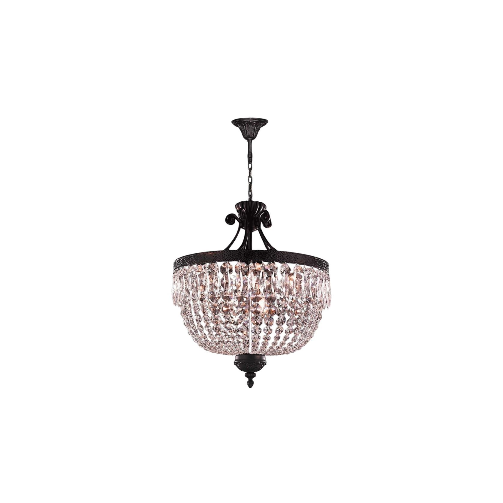 Florence Basket Chandelier - Flemish Brass Finish- W:50cm gallery detail image
