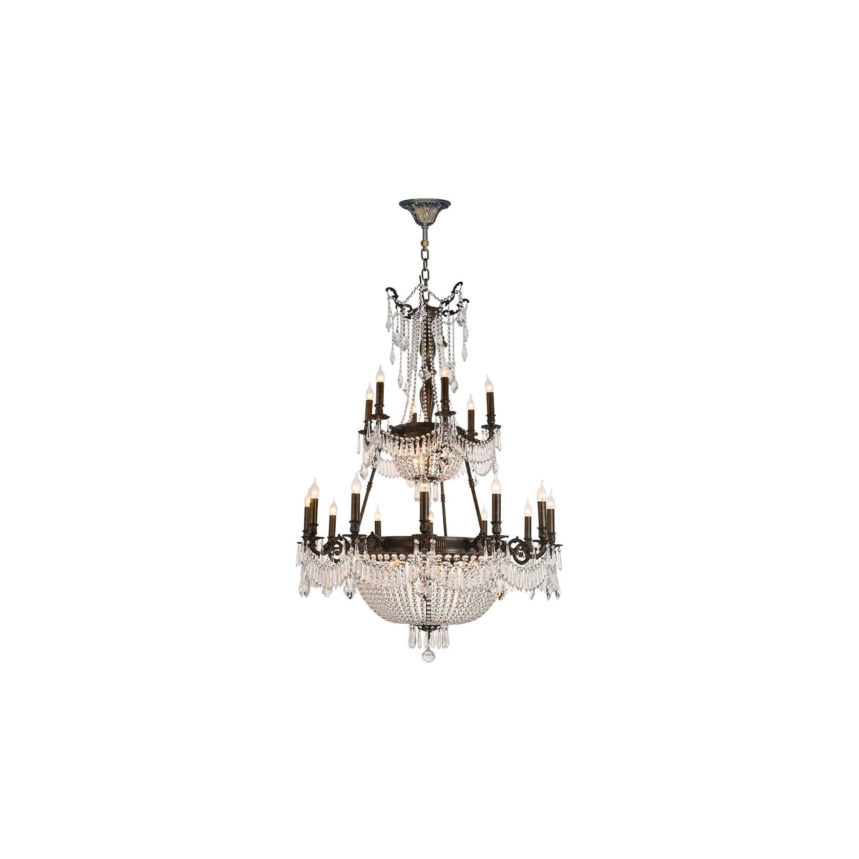 Regency Basket Chandelier Double Layer - Antique Bronze Style - W:100cm gallery detail image