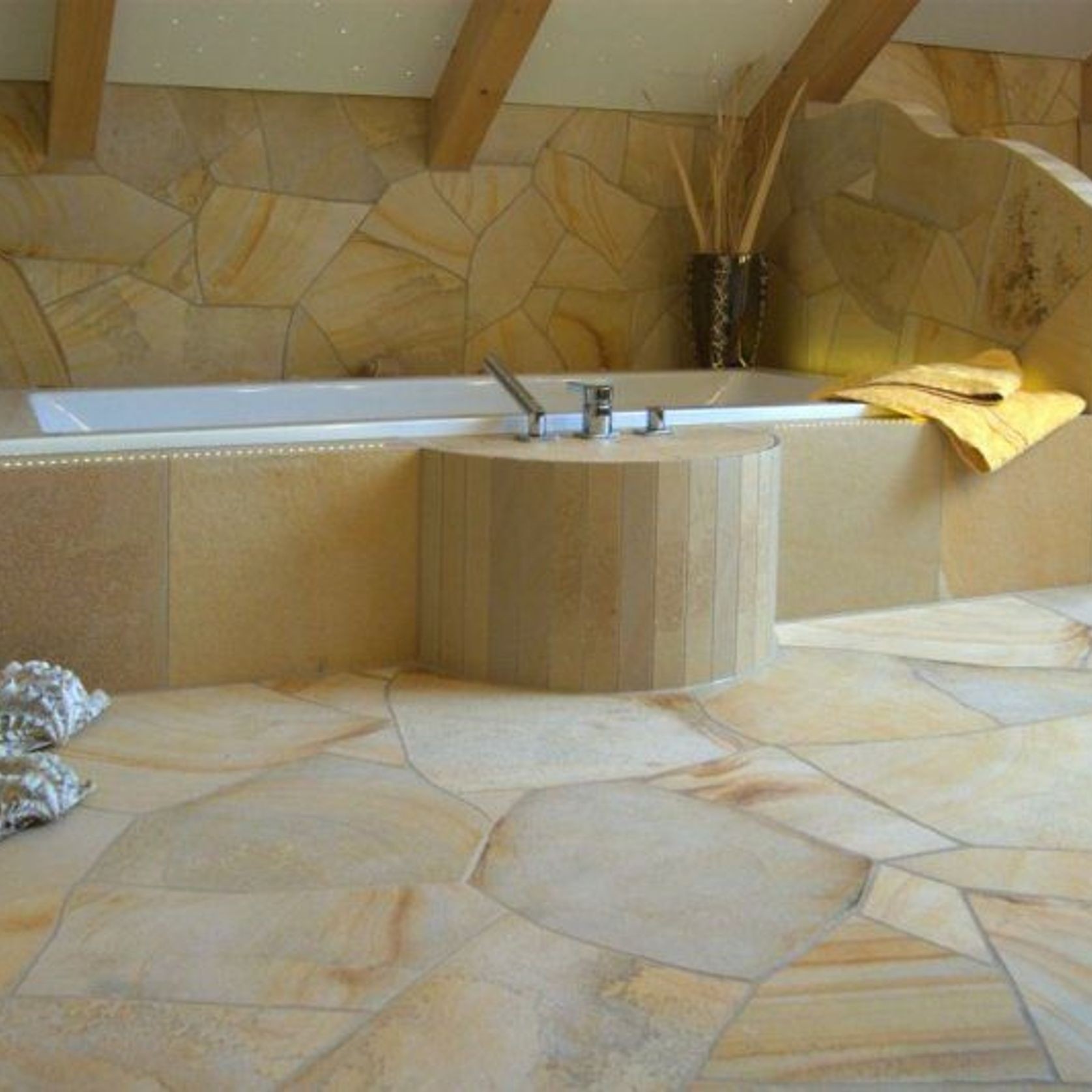 Desert Sand  Sandstone Crazy Paving gallery detail image