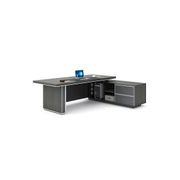 MATEES Executive Desk Reversible 2.4M - Grey/ Brown gallery detail image