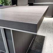 MATEES Executive Desk Reversible  2.4M - Grey/ Brown gallery detail image