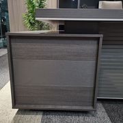 MATEES Executive Desk Reversible  2.4M - Grey/ Brown gallery detail image