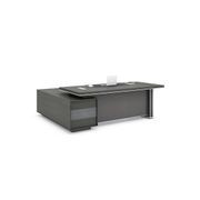 MATEES Executive Desk Reversible 2.4M - Grey/ Brown gallery detail image