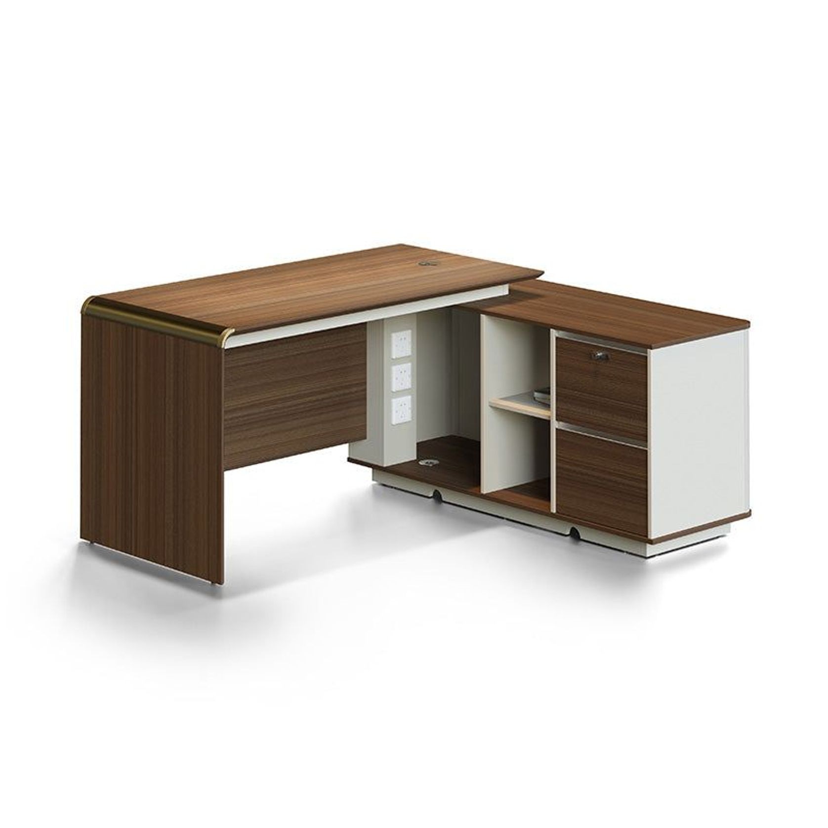 ANDERSON Executive Desk 1.6M Reversible - Australian Gold Oak gallery detail image