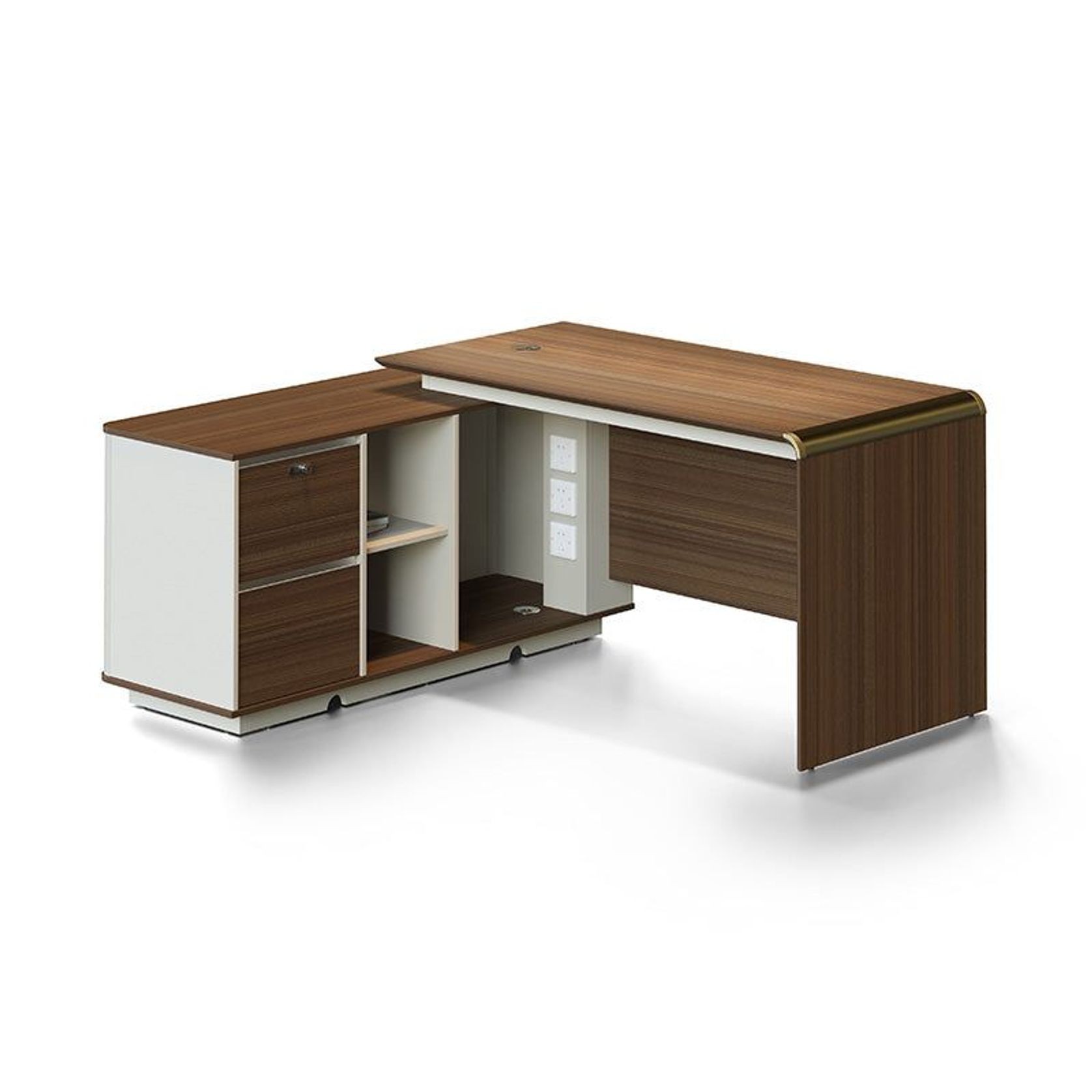 ANDERSON Executive Desk 1.6M Reversible - Australian Gold Oak gallery detail image
