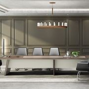 ANDERS Boardroom Table 320cm - Australian Gold Oak & Beige gallery detail image