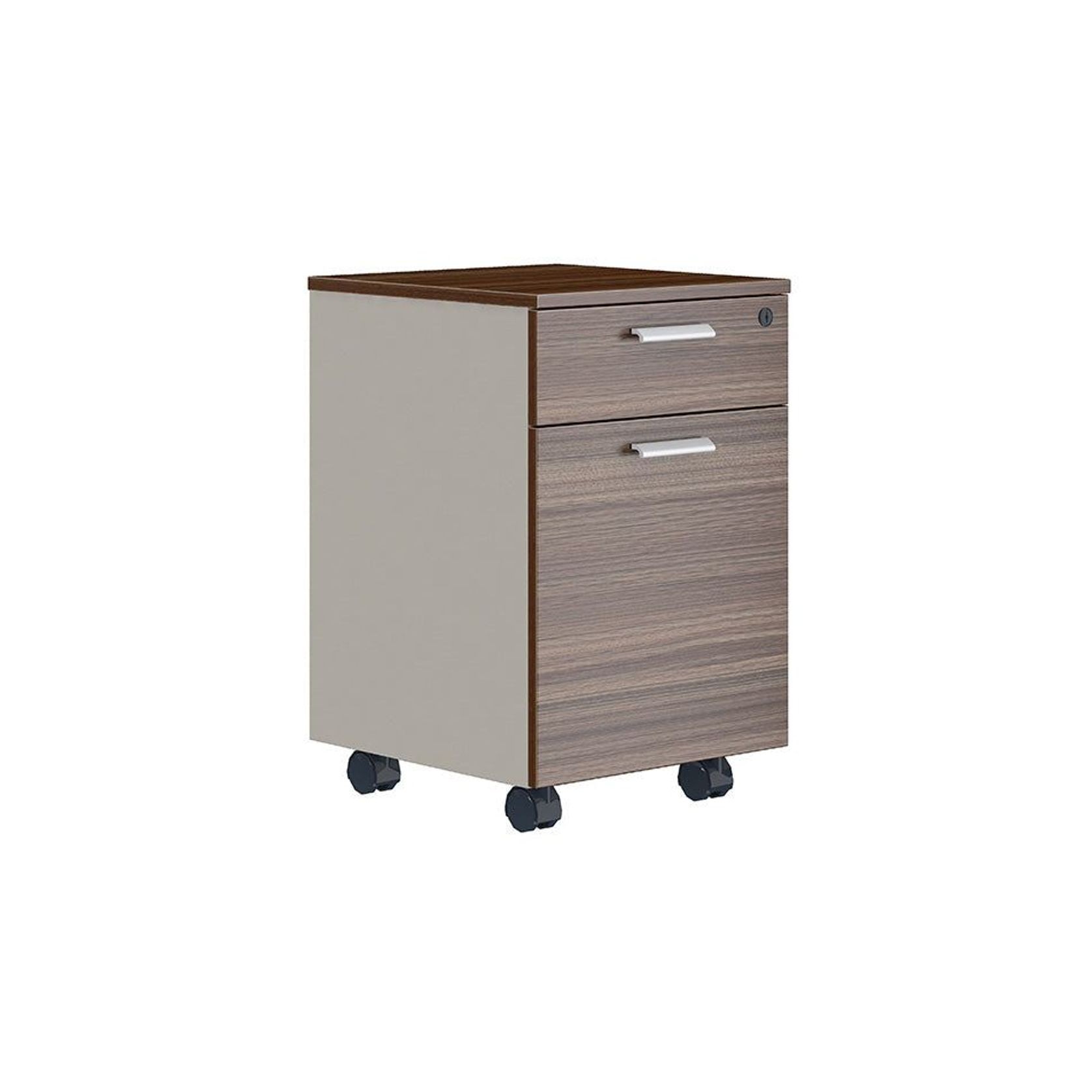 ANDERS Mobile Drawer Cabinet 40cm - Australian Gold Oak & Beige gallery detail image