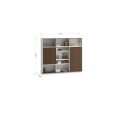 ANDERS Display Unit 240cm - Australian Gold Oak & Beige gallery detail image