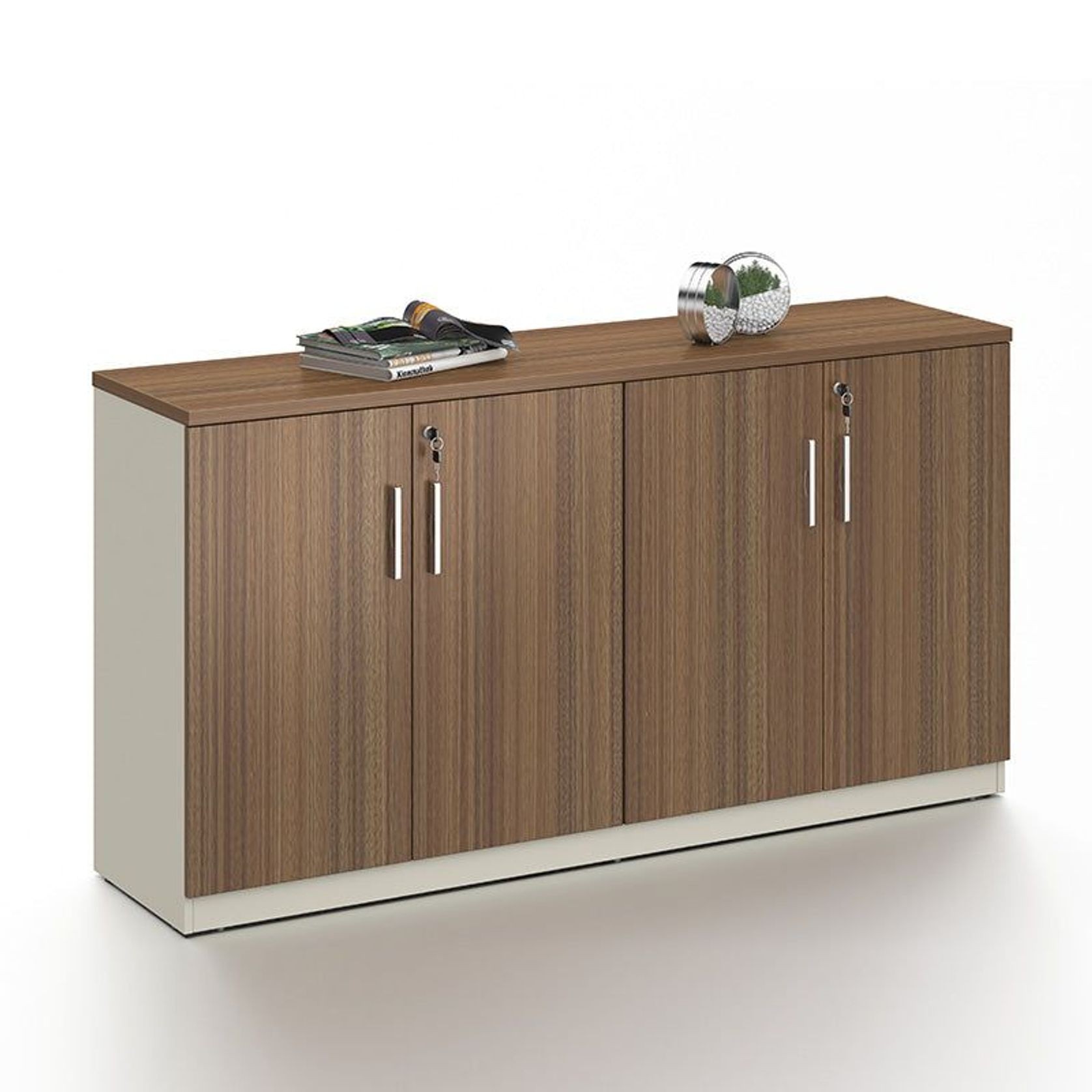 ANDERSON Credenza Cabinet 160cm - Australian Gold Oak & Beige gallery detail image