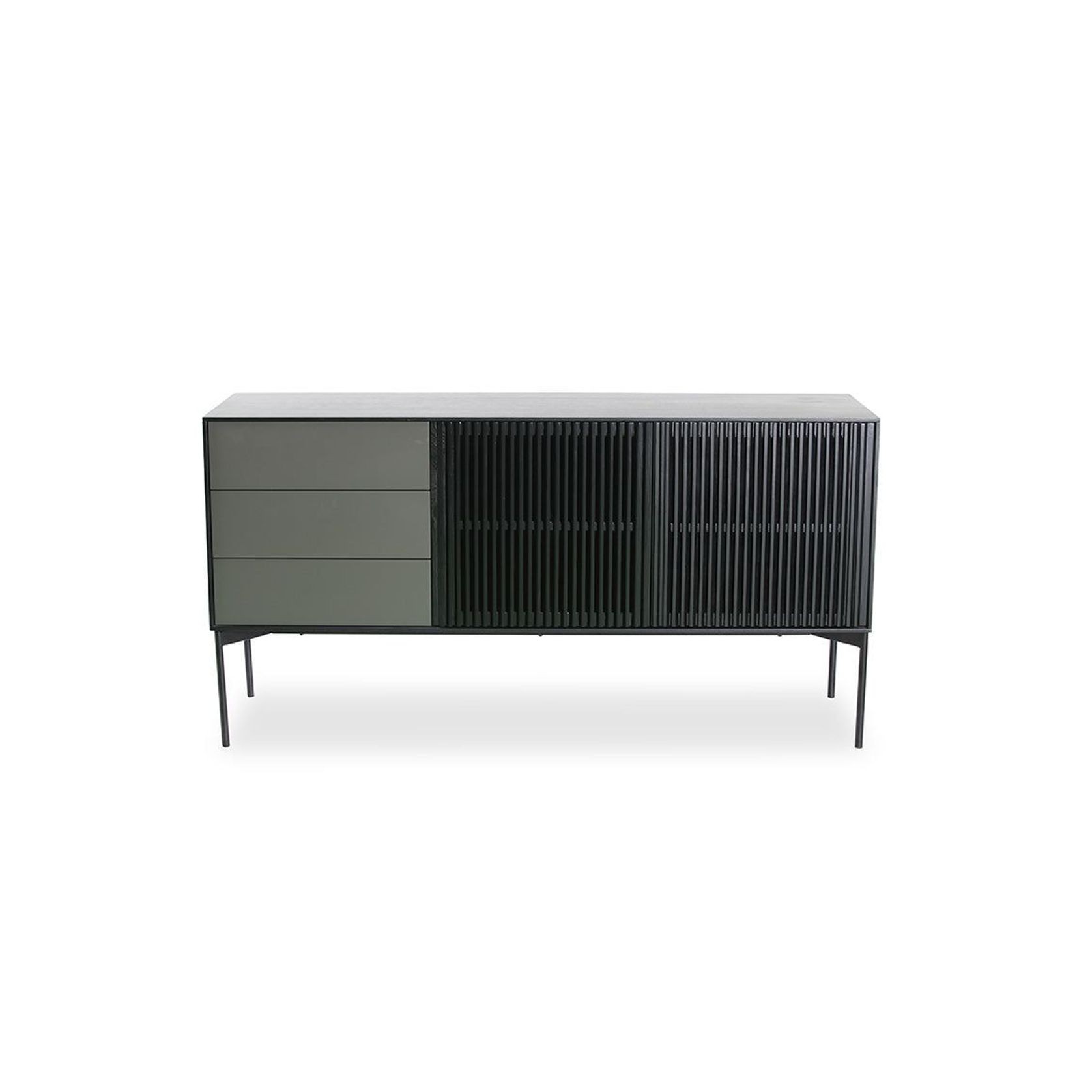 SEGAN Sideboard Buffet 160cm - Black & Grey gallery detail image