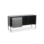 SEGAN Sideboard Buffet 160cm - Black & Grey gallery detail image