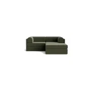 Addy 3 Seater Chaise Sofa - Eden Leaf gallery detail image