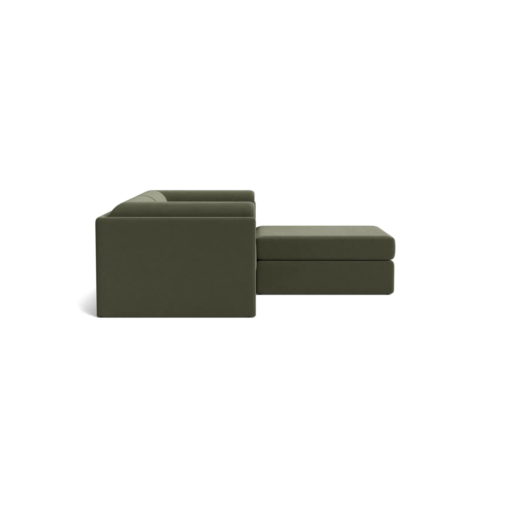 Addy 3 Seater Chaise Sofa - Eden Leaf gallery detail image