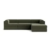 Addy 4 Seater Chaise Sofa - Eden Leaf gallery detail image